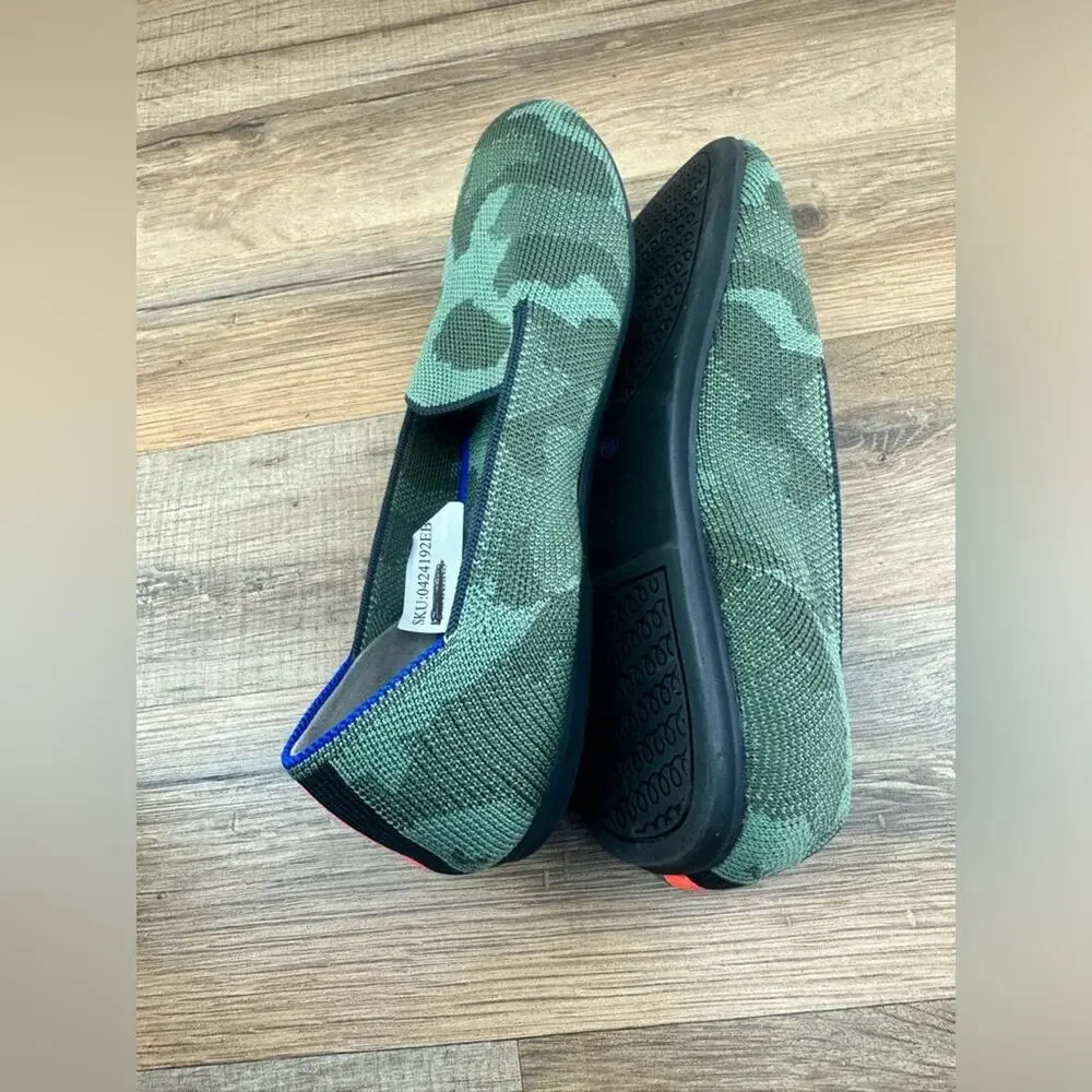 Rothy’s Camo Slip-On Size 4K Girls Green Flats Youth Shoes